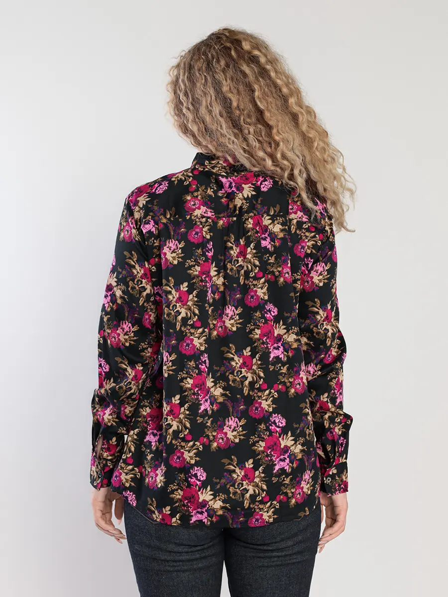 Блуза из органического хлопка с цветочным принтом
